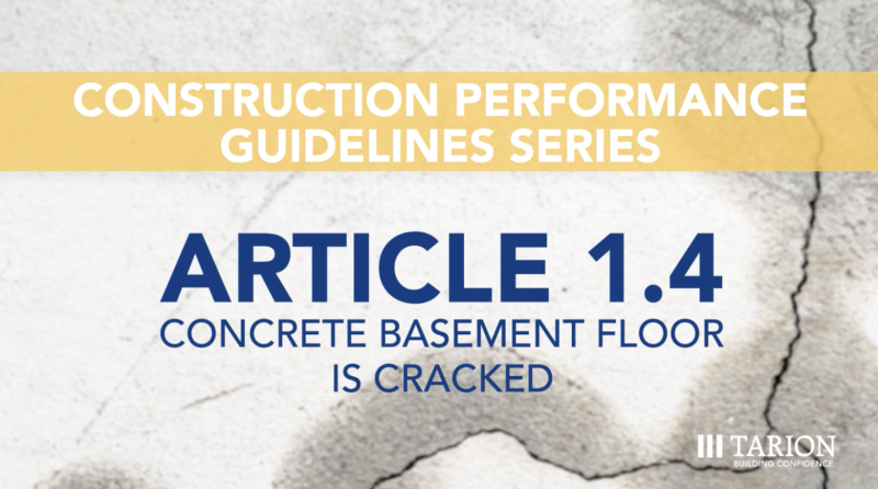 Concrete basement floor cracked