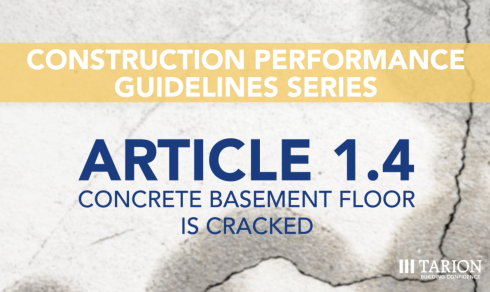 Concrete basement floor cracked