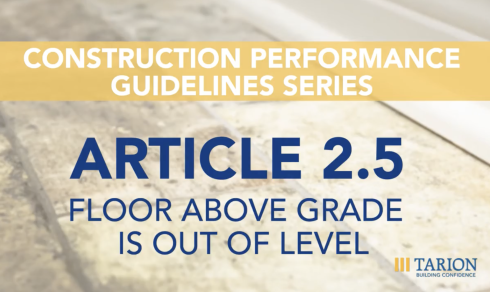 Floor above grade is out of level