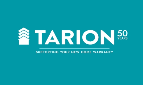 Tarion 50 years logo blue background